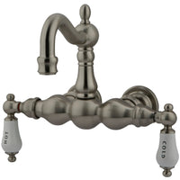 Thumbnail for Kingston Brass CC1003T8 Vintage 3-3/8-Inch Wall Mount Tub Faucet, Brushed Nickel - BNGBath