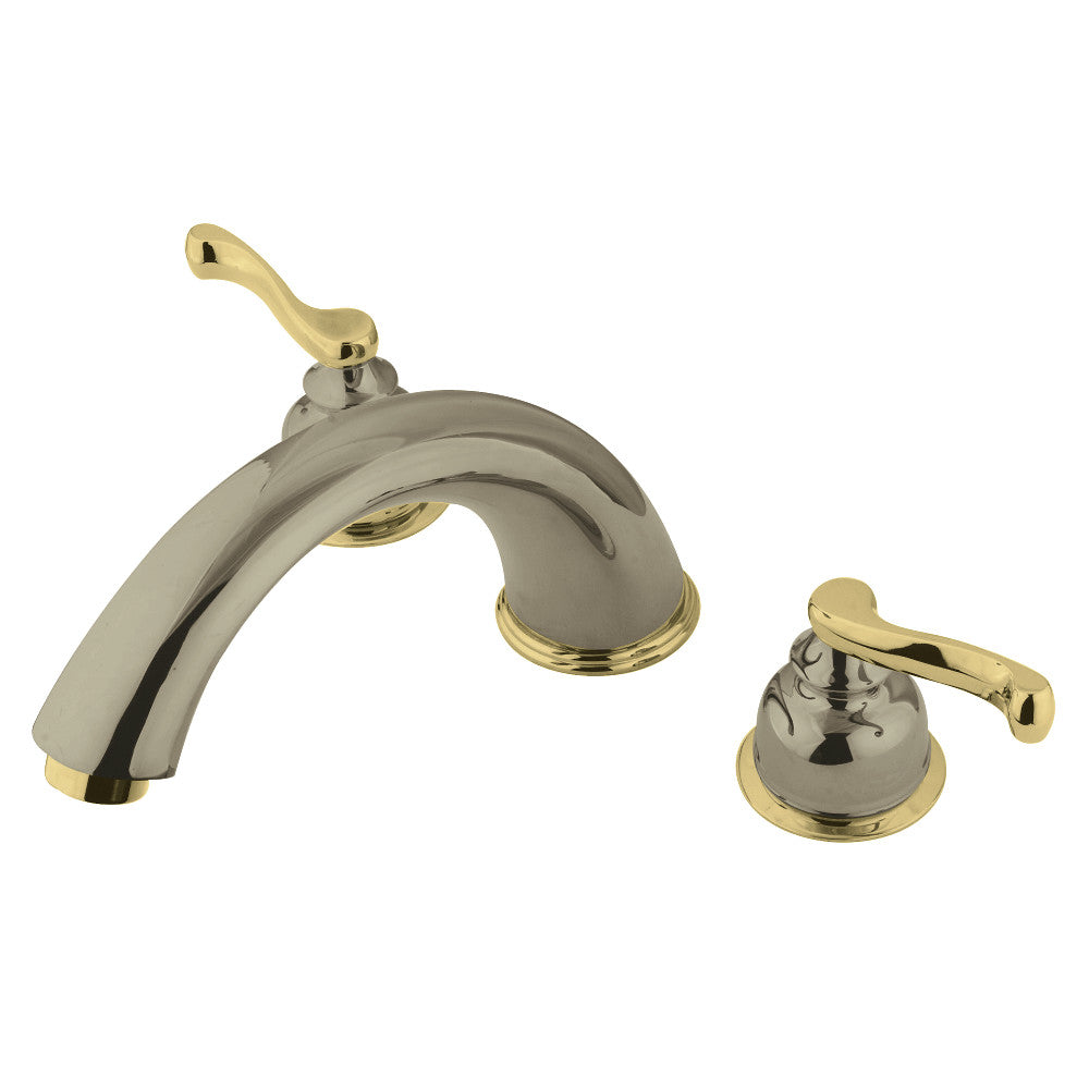 Kingston Brass KS8369FL Royale Roman Tub Faucet, Brushed Nickel/Polished Brass - BNGBath