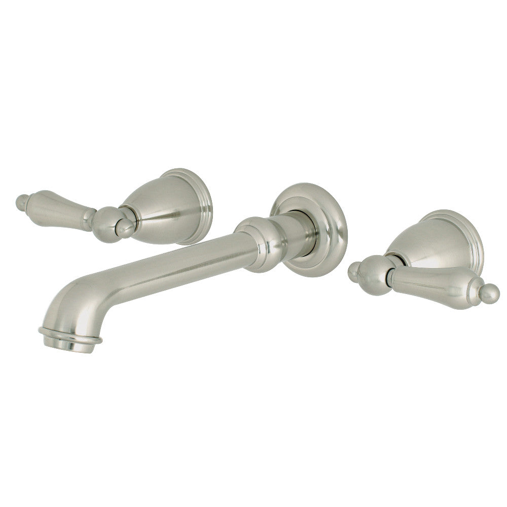 Kingston Brass KS7128AL Two-Handle Wall Mount Bathroom Faucet, Brushed Nickel - BNGBath