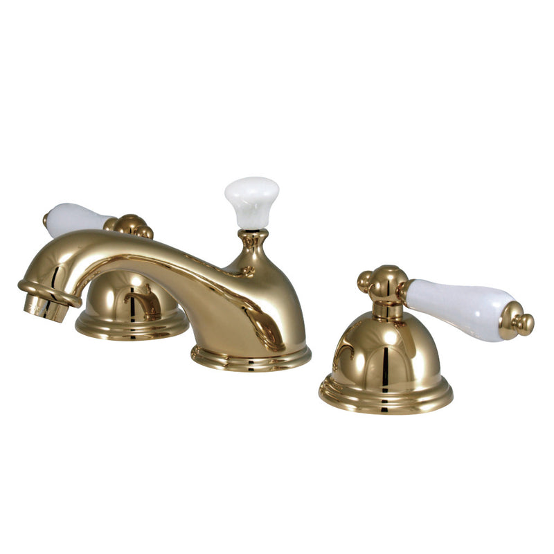 Kingston Brass KS3962PL 8 in. Widespread Bathroom Faucet, Polished Brass - BNGBath