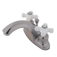 Thumbnail for Kingston Brass KB7648PX 4 in. Centerset Bathroom Faucet, Brushed Nickel - BNGBath