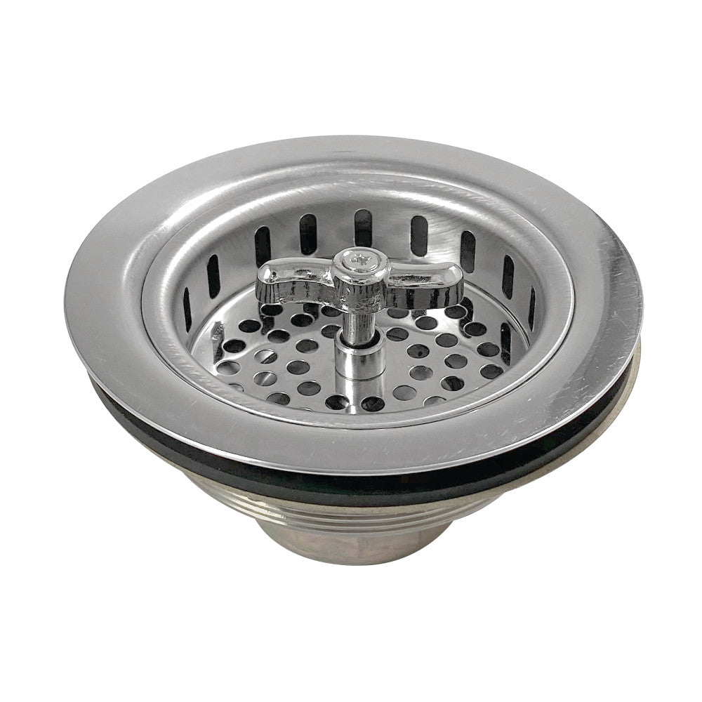 Kingston Brass K212 Tacoma Spin and Seal Sink Basket Strainer, Stainless Steel - BNGBath