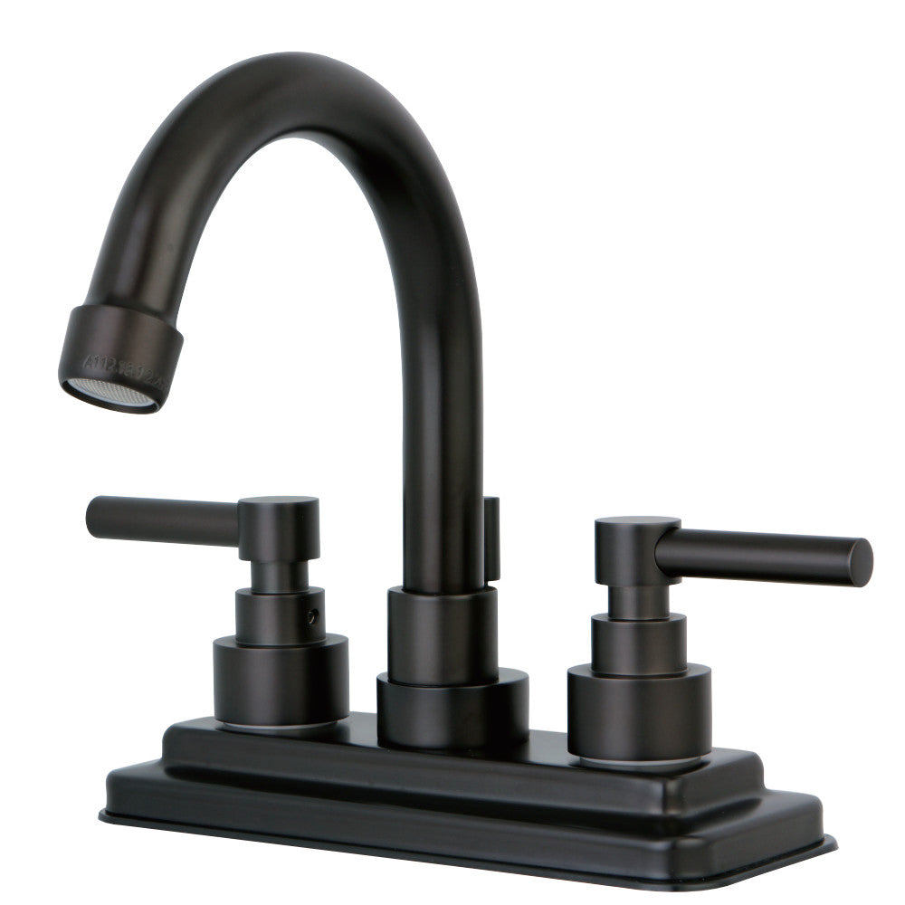Kingston Brass KS8665EL Elinvar 4 in. Centerset Bathroom Faucet with Brass Pop-Up, Oil Rubbed Bronze - BNGBath