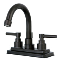 Thumbnail for Kingston Brass KS8665EL Elinvar 4 in. Centerset Bathroom Faucet with Brass Pop-Up, Oil Rubbed Bronze - BNGBath