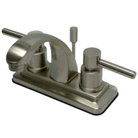 Thumbnail for Kingston Brass KS4648DL 4 in. Centerset Bathroom Faucet, Brushed Nickel - BNGBath