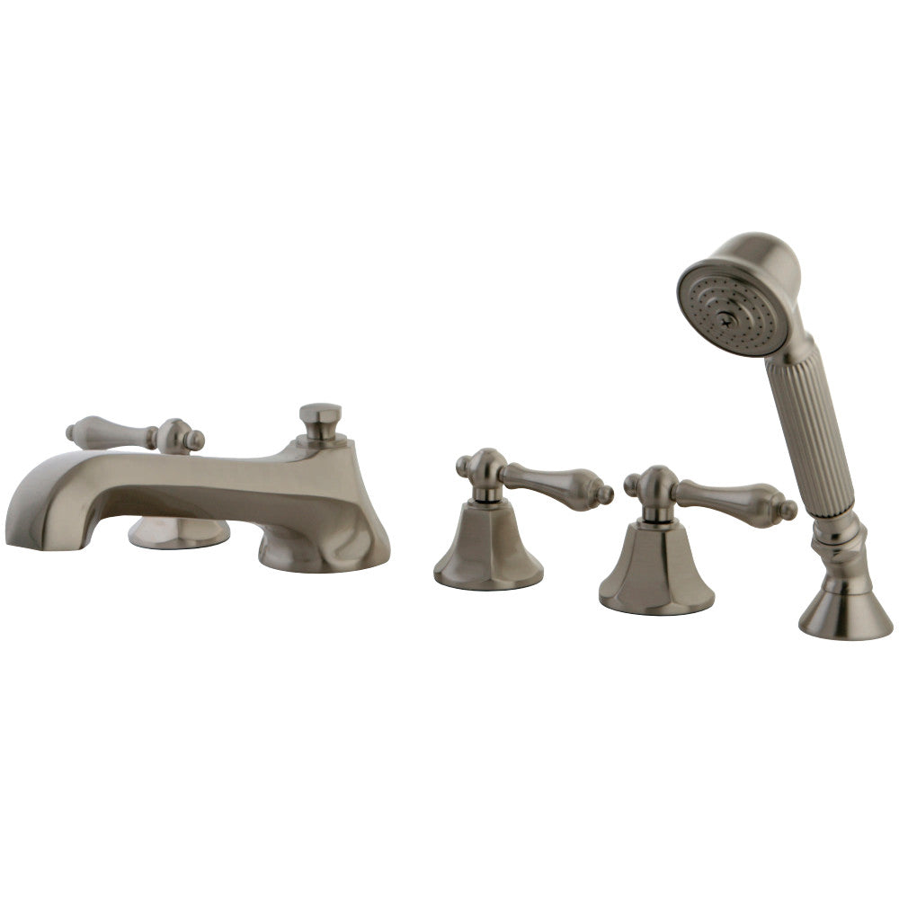 Kingston Brass KS43085AL Roman Tub Faucet with Hand Shower, Brushed Nickel - BNGBath