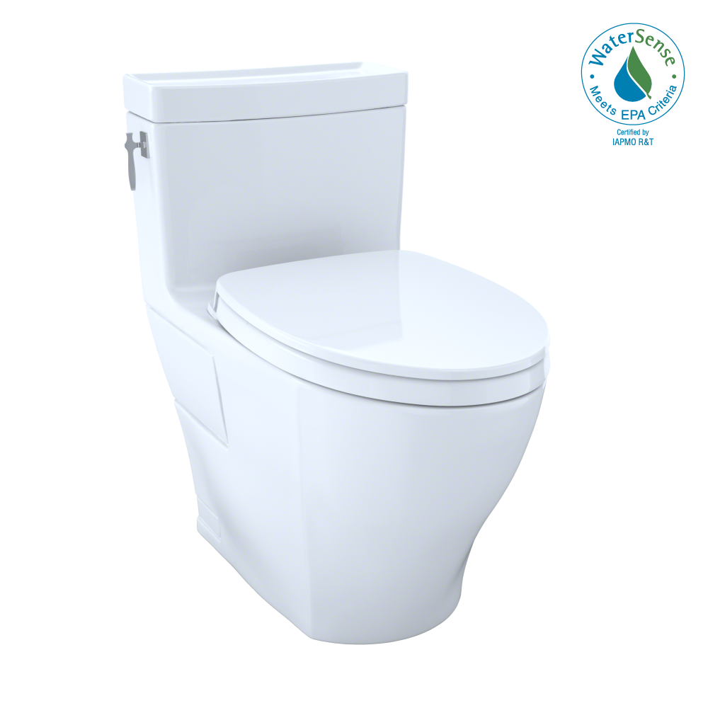 TOTO Aimes WASHLET+ One-Piece Elongated 1.28 GPF Universal Height Skirted Toilet with CEFIONTECT,  - MS626124CEFG#12 - BNGBath