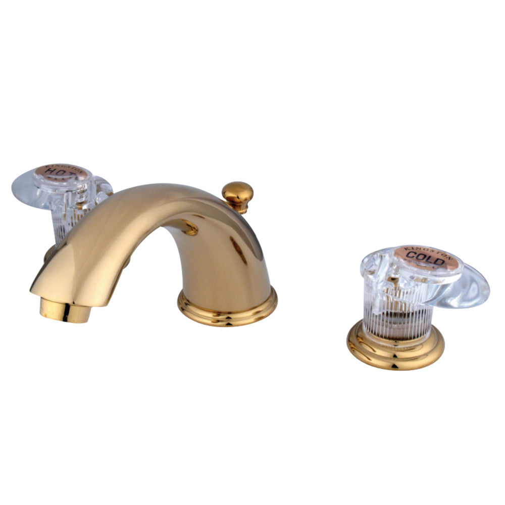 Kingston Brass KB962ALL Widespread Bathroom Faucet, Polished Brass - BNGBath