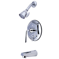 Thumbnail for Kingston Brass KB46310ZL Silver Sage Tub & Shower Faucet with Diverter, Polished Chrome - BNGBath
