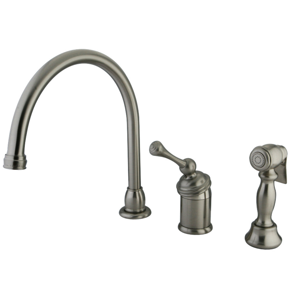 Kingston Brass KB3818BLBS Widespread Kitchen Faucet, Brushed Nickel - BNGBath