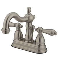 Thumbnail for Kingston Brass KB1608AL Heritage 4 in. Centerset Bathroom Faucet, Brushed Nickel - BNGBath