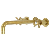 Thumbnail for Kingston Brass KS8027BEX Essex Two-Handle Wall Mount Tub Faucet, Brushed Brass - BNGBath