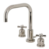 Thumbnail for Kingston Brass FSC8939ZX Millennium Widespread Bathroom Faucet with Brass Pop-Up, Polished Nickel - BNGBath