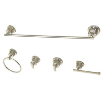 Thumbnail for Kingston Brass BAH82134478PN Concord 5-Piece Bathroom Accessory Set, Polished Nickel - BNGBath