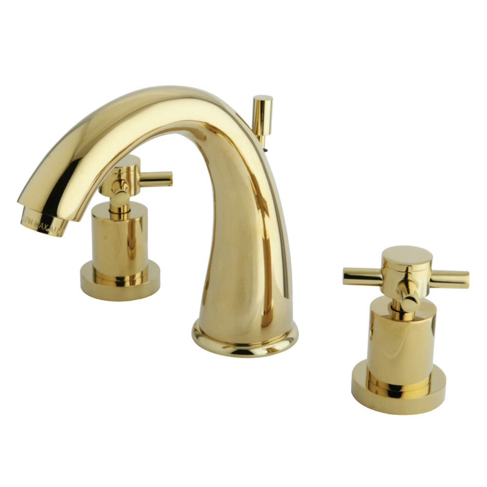 Kingston Brass KS2962DX 8 in. Widespread Bathroom Faucet, Polished Brass - BNGBath