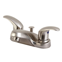 Thumbnail for Kingston Brass KB6258LL 4 in. Centerset Bathroom Faucet, Brushed Nickel - BNGBath