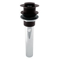 Thumbnail for Kingston Brass EV8005 Push Pop-Up Drain without Overflow Hole, 22 Gauge, Oil Rubbed Bronze - BNGBath