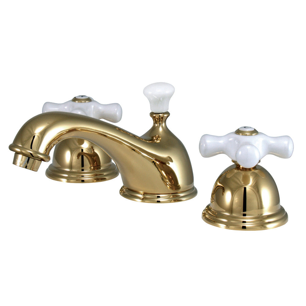 Kingston Brass KS3962PX 8 in. Widespread Bathroom Faucet, Polished Brass - BNGBath