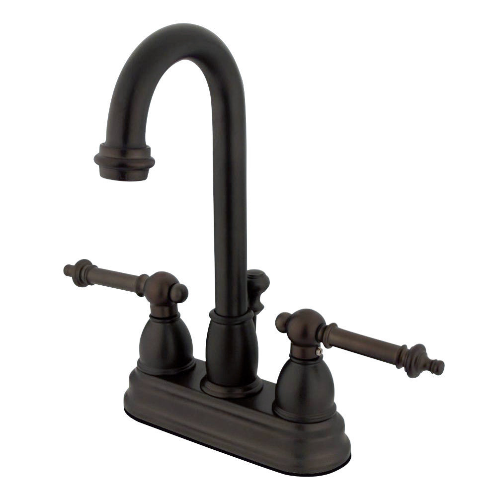 Kingston Brass KB3615TL 4 in. Centerset Bathroom Faucet, Oil Rubbed Bronze - BNGBath