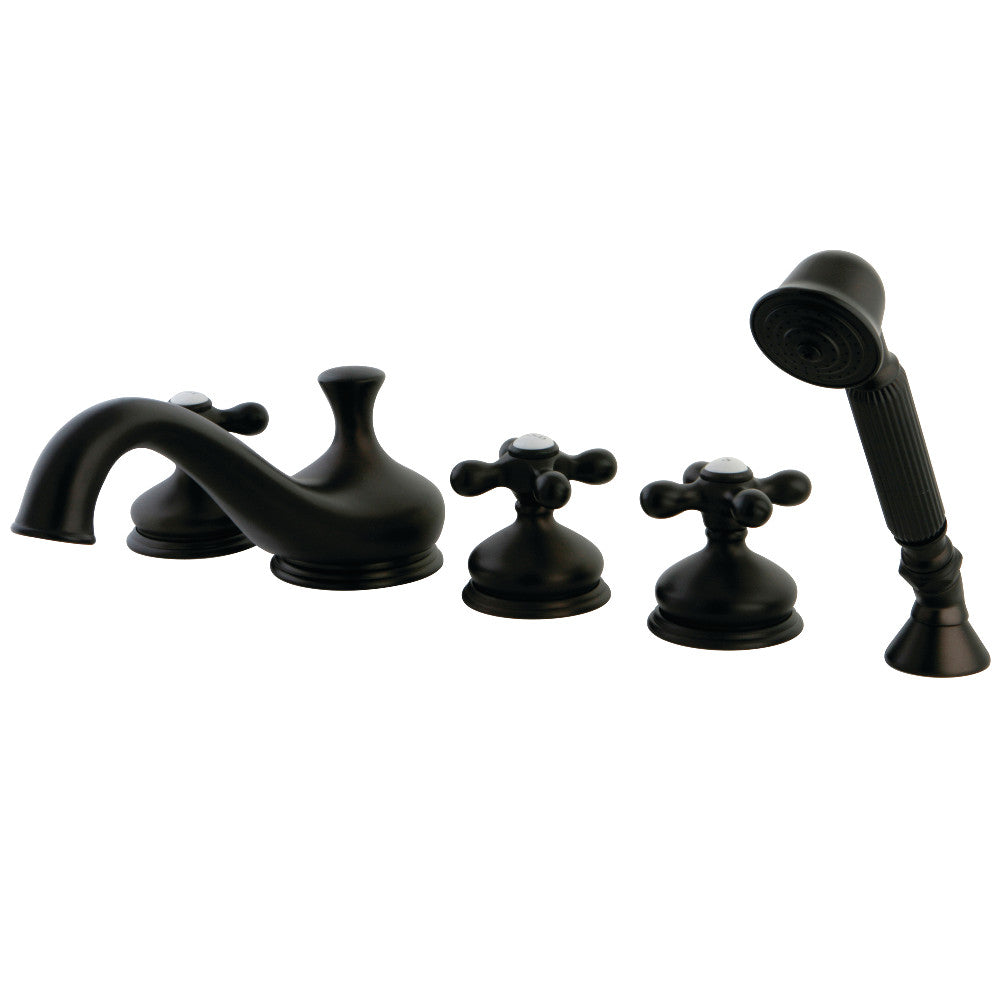 Kingston Brass KS33355AX Roman Tub Faucet with Hand Shower, Oil Rubbed Bronze - BNGBath