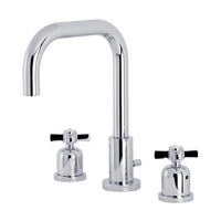 Thumbnail for Kingston Brass FSC8931ZX Millennium Widespread Bathroom Faucet with Brass Pop-Up, Polished Chrome - BNGBath