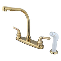 Thumbnail for Kingston Brass GKB752 Magellan Centerset Kitchen Faucet, Polished Brass - BNGBath