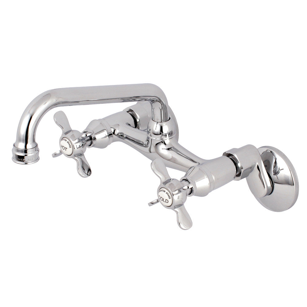 Kingston Brass KS113C Essex Two Handle Wall Mount Kitchen Faucet, Polished Chrome - BNGBath