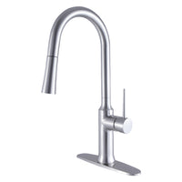 Thumbnail for Gourmetier LS2728NYL Single-Handle Pull-Down Kitchen Faucet, Brushed Nickel - BNGBath