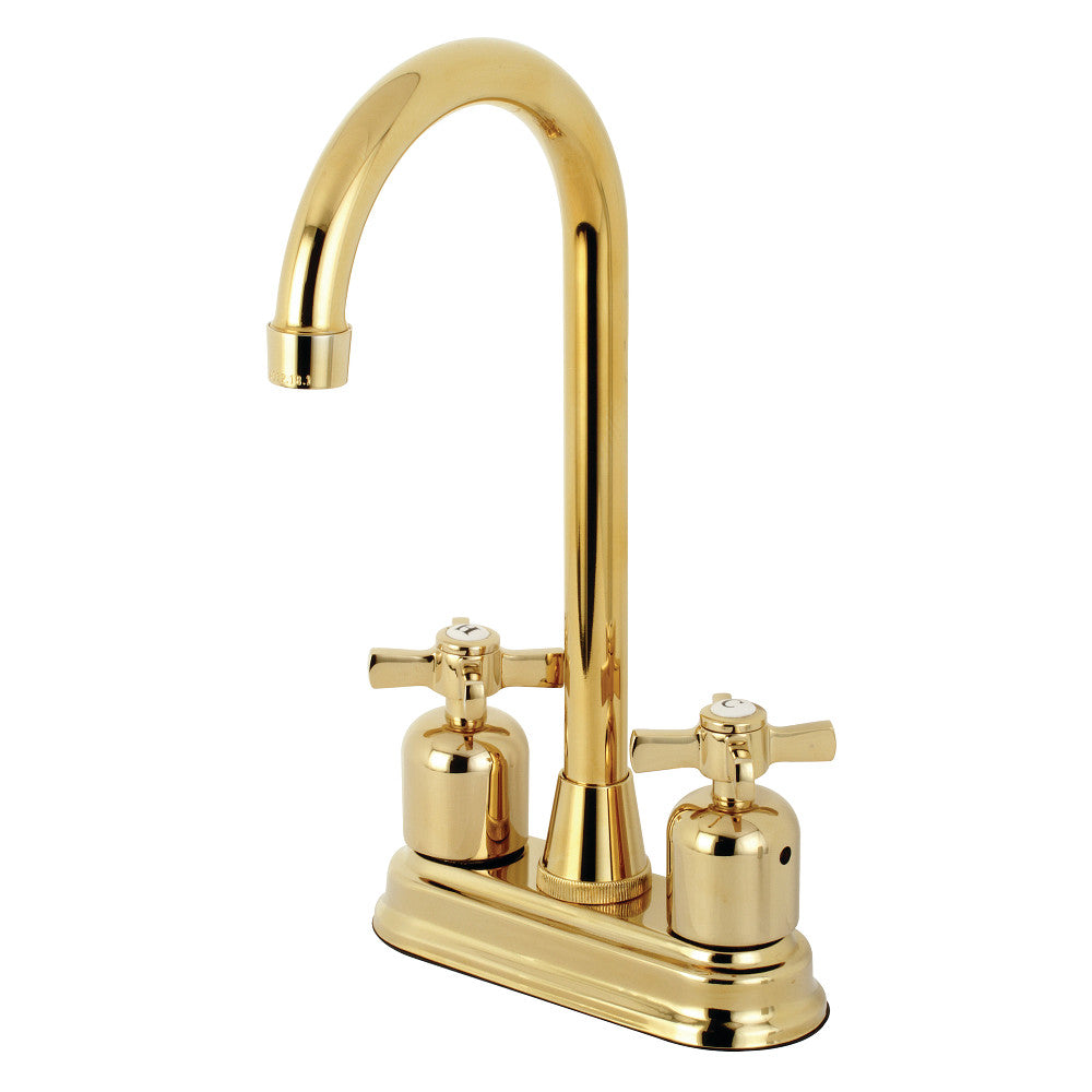 Kingston Brass KB8492ZX Millennium Bar Faucet, Polished Brass - BNGBath