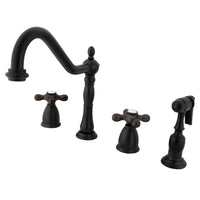 Thumbnail for Kingston Brass KB1795AXBS Widespread Kitchen Faucet, Oil Rubbed Bronze - BNGBath