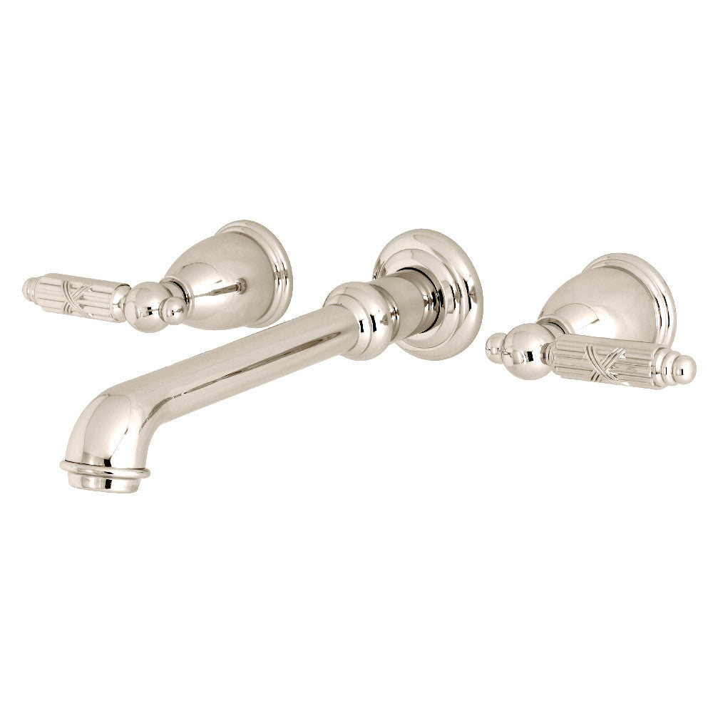 Kingston Brass KS7126GL 8" Center Wall Mount Bathroom Faucet, Polished Nickel - BNGBath