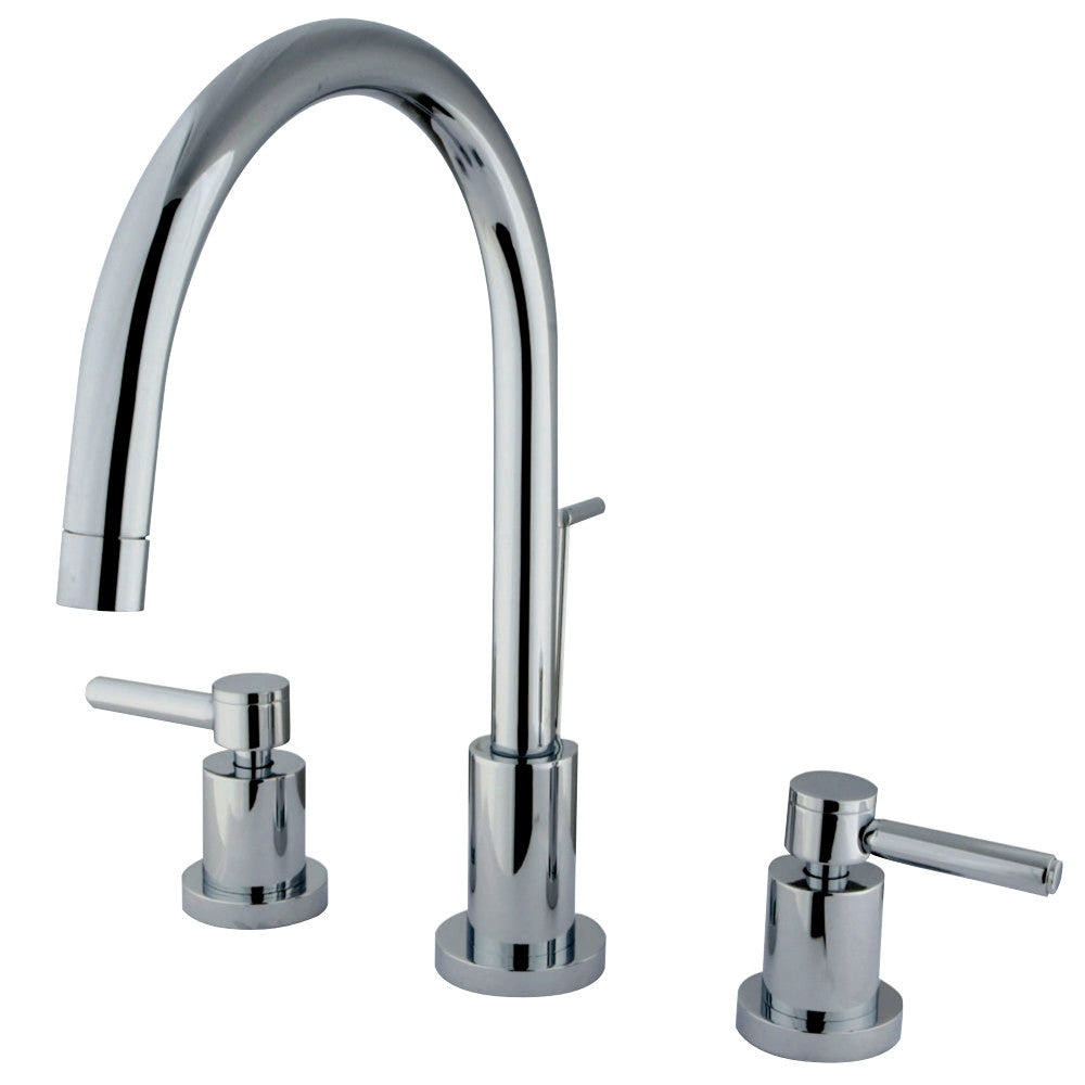 Kingston Brass KS8921DL 8 in. Widespread Bathroom Faucet, Polished Chrome - BNGBath