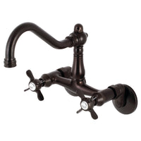 Thumbnail for Kingston Brass KS3225BEX 6-Inch Adjustable Center Wall Mount Kitchen Faucet, Oil Rubbed Bronze - BNGBath