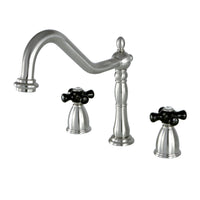 Thumbnail for Kingston Brass KB1798PKXLS Widespread Kitchen Faucet, Brushed Nickel - BNGBath