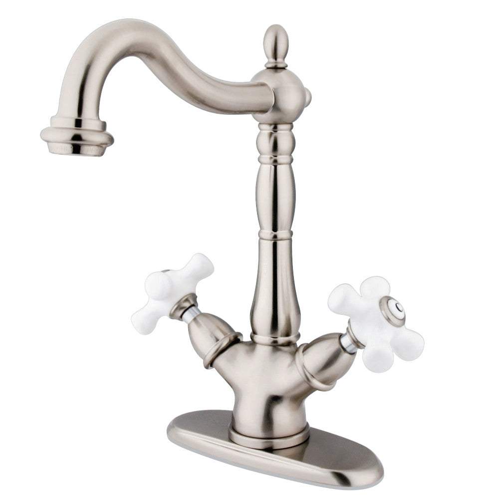 Kingston Brass KS1498PX Vessel Sink Faucet, Brushed Nickel - BNGBath