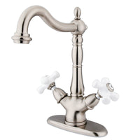 Thumbnail for Kingston Brass KS1498PX Vessel Sink Faucet, Brushed Nickel - BNGBath