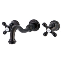 Thumbnail for Kingston Brass KS3025AX Restoration Two-Handle Wall Mount Tub Faucet, Oil Rubbed Bronze - BNGBath