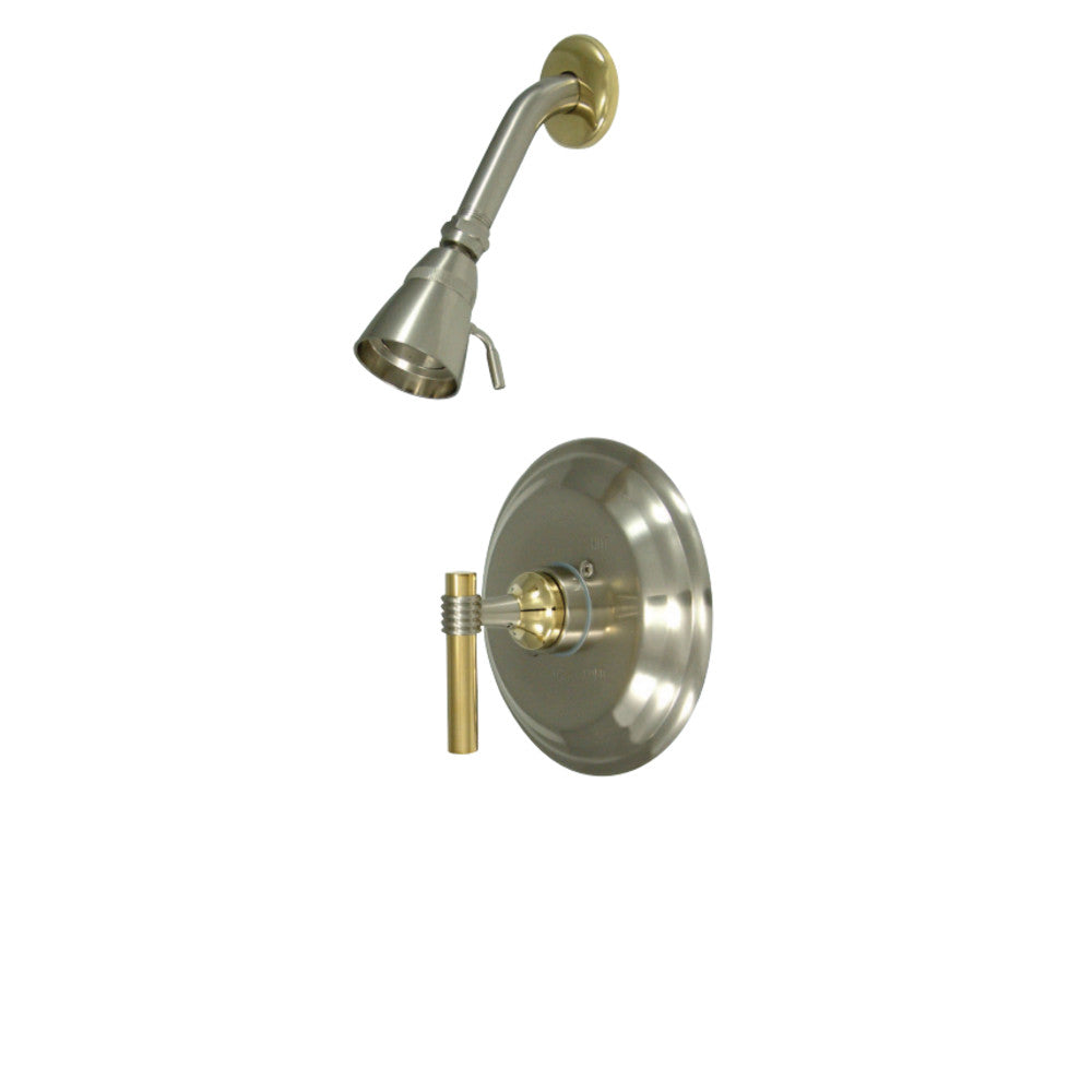 Kingston Brass KB2639MLSO Milano Shower Only, Brushed Nickel/Polished Brass - BNGBath