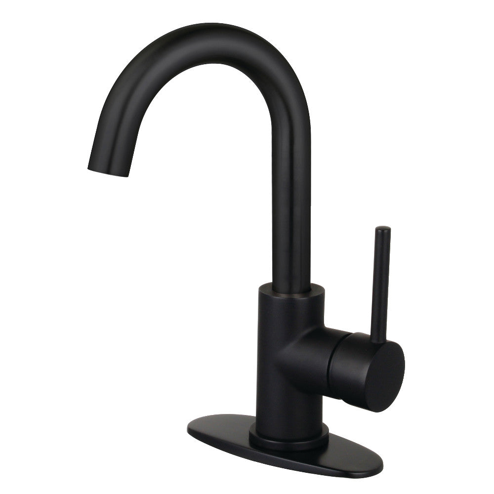 Fauceture LS8430DL Concord Single-Handle Bathroom Faucet with Push Pop-Up, Matte Black - BNGBath