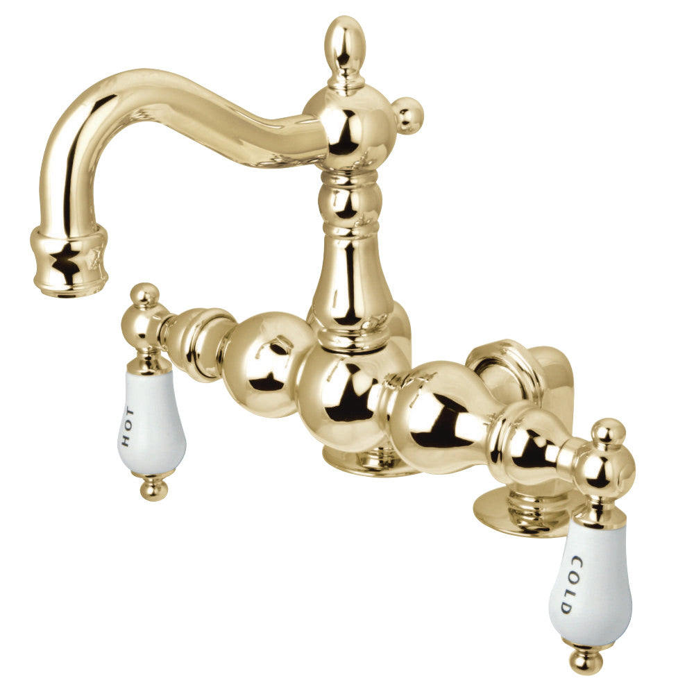 Kingston Brass CC1095T2 Vintage 3-3/8-Inch Deck Mount Tub Faucet, Polished Brass - BNGBath