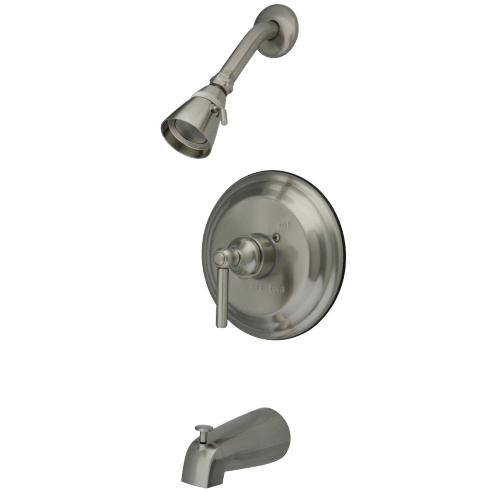 Kingston Brass KB2638EL Elinvar Tub & Shower Faucet, Brushed Nickel - BNGBath