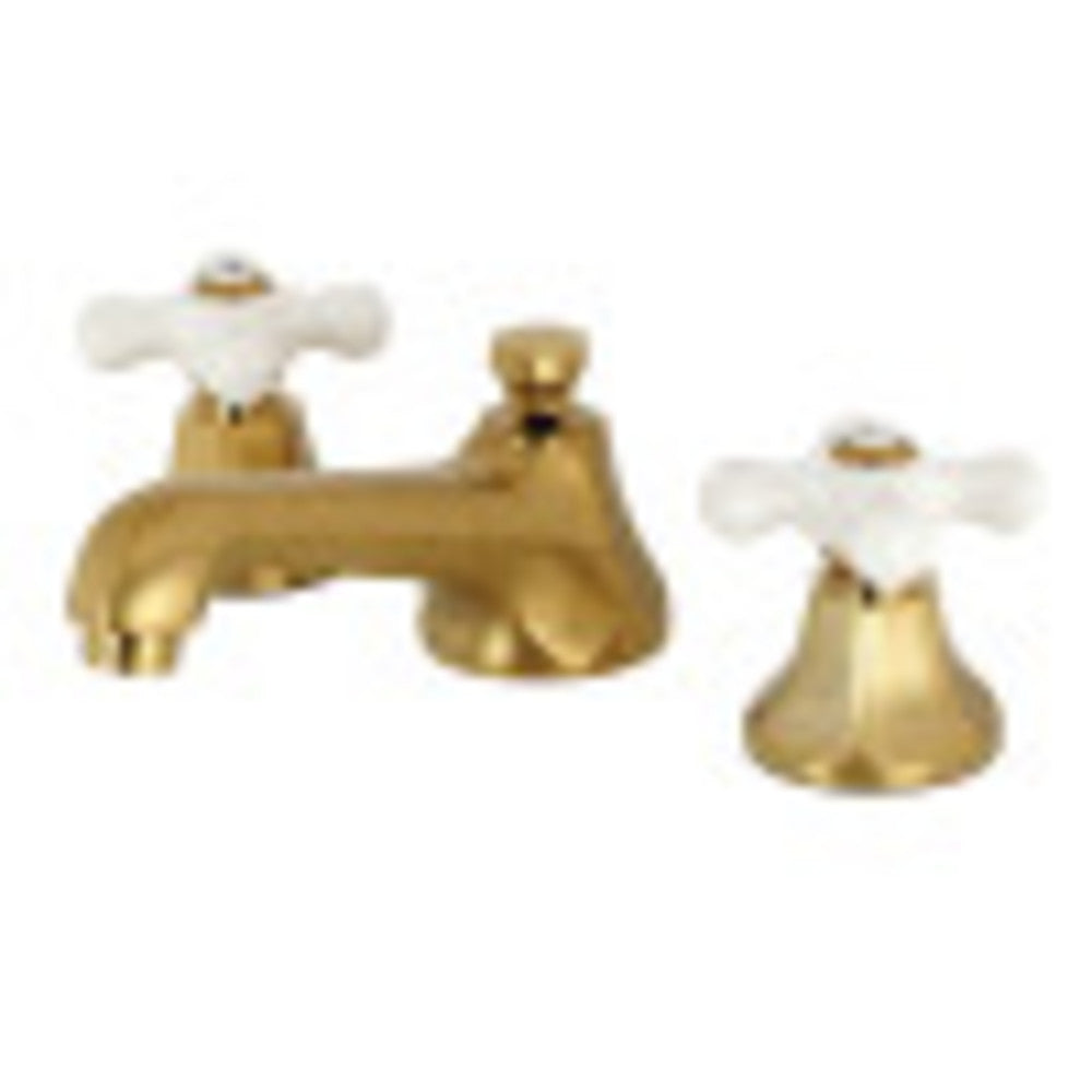 Kingston Brass KS4467PX 8 in. Widespread Bathroom Faucet, Brushed Brass - BNGBath