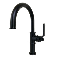 Thumbnail for Kingston Brass KS2230KL Whitaker Single-Handle Bathroom Faucet with Push Pop-Up, Matte Black - BNGBath