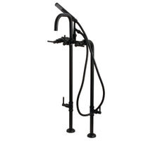 Thumbnail for Aqua Vintage CCK8400DL Concord Freestanding Tub Faucet with Supply Line, Stop Valve, Matte Black - BNGBath