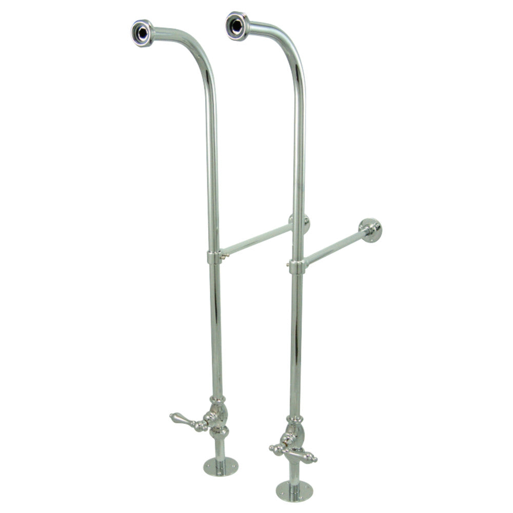 Kingston Brass CC451ML Rigid Freestanding Tub Supplies with Stops, Polished Chrome - BNGBath