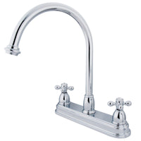 Thumbnail for Kingston Brass KB3741AX Restoration Centerset Kitchen Faucet, Polished Chrome - BNGBath