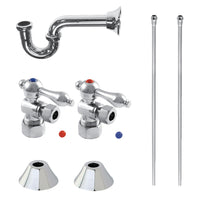 Thumbnail for Kingston Brass CC53301LKB30 Traditional Plumbing Sink Trim Kit with P-Trap, Polished Chrome - BNGBath