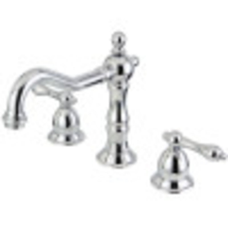 Kingston Brass CC52L1 8 to 16 in. Widespread Bathroom Faucet, Polished Chrome - BNGBath
