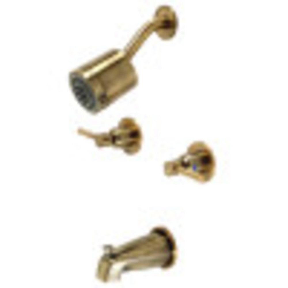 Kingston Brass KBX8143DL Concord Two-Handle Tub and Shower Faucet, Antique Brass - BNGBath