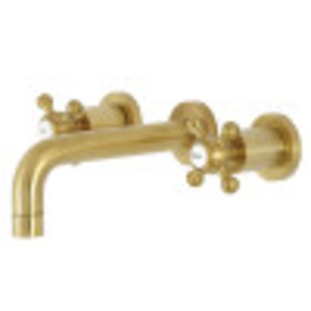 Kingston Brass KS8127BX Metropolitan 2-Handle 8 in. Wall Mount Bathroom Faucet, Brushed Brass - BNGBath